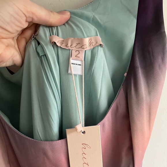 NWT! HUTCH Viola Pleated Ombre Maxi Dress Size 2 - Picture 3 of 8